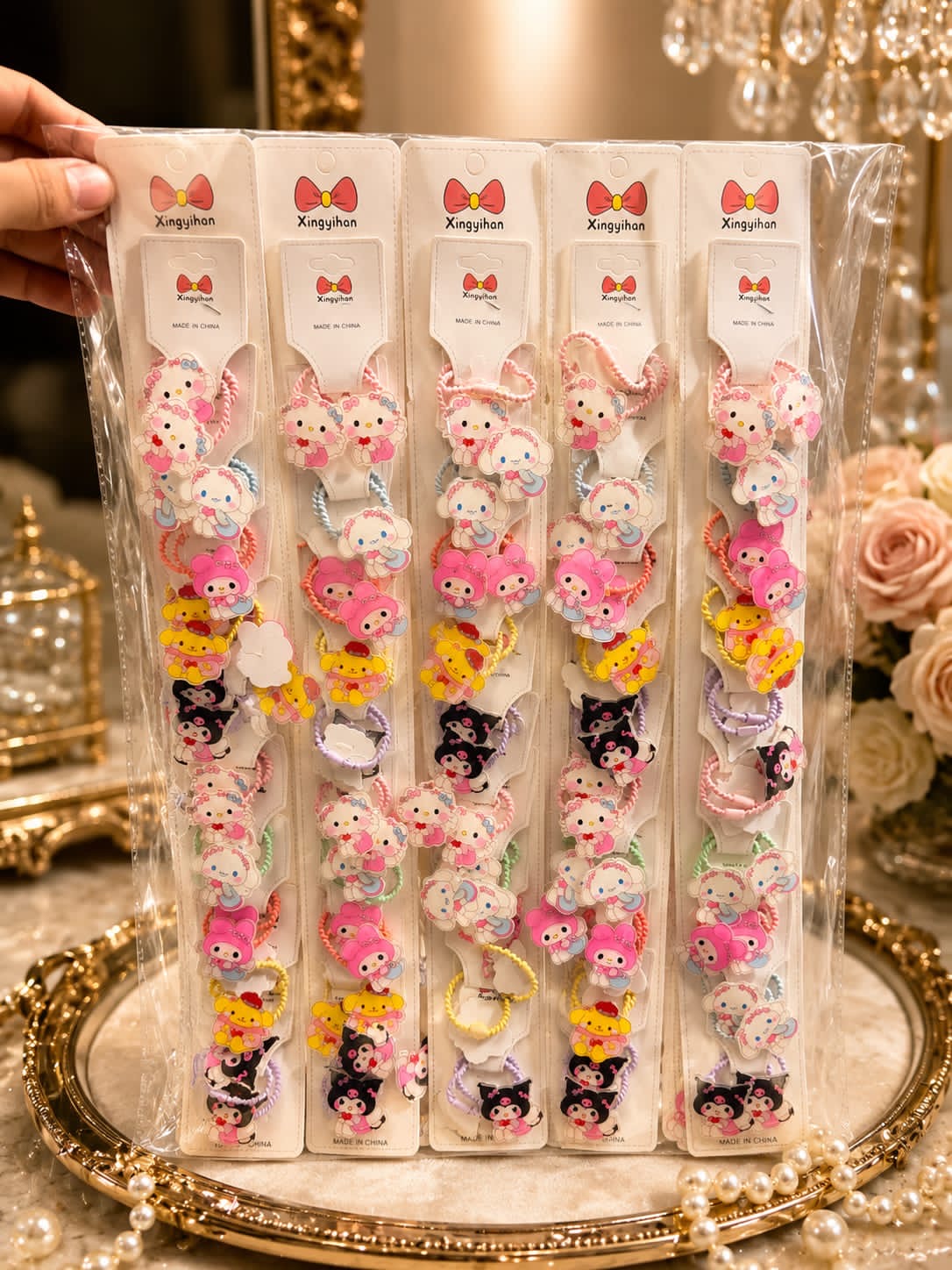 Korean premium hair rubber for kids (pack of 10 pair in per strip)