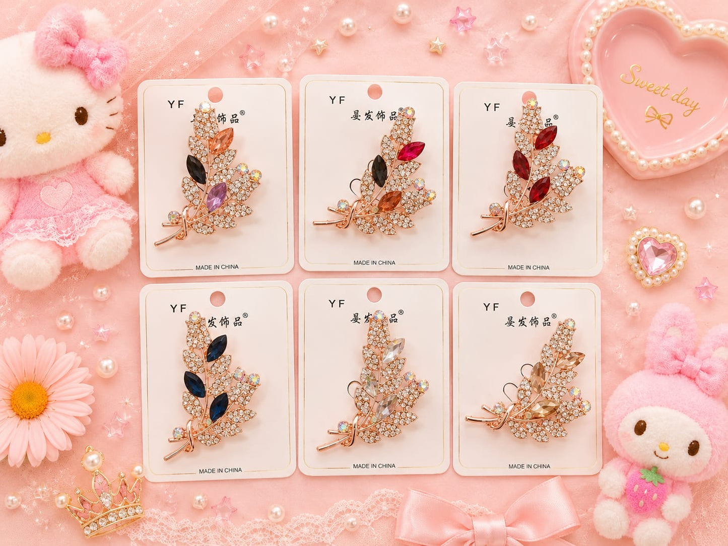 Fancy premium saree pin (pack of 6)