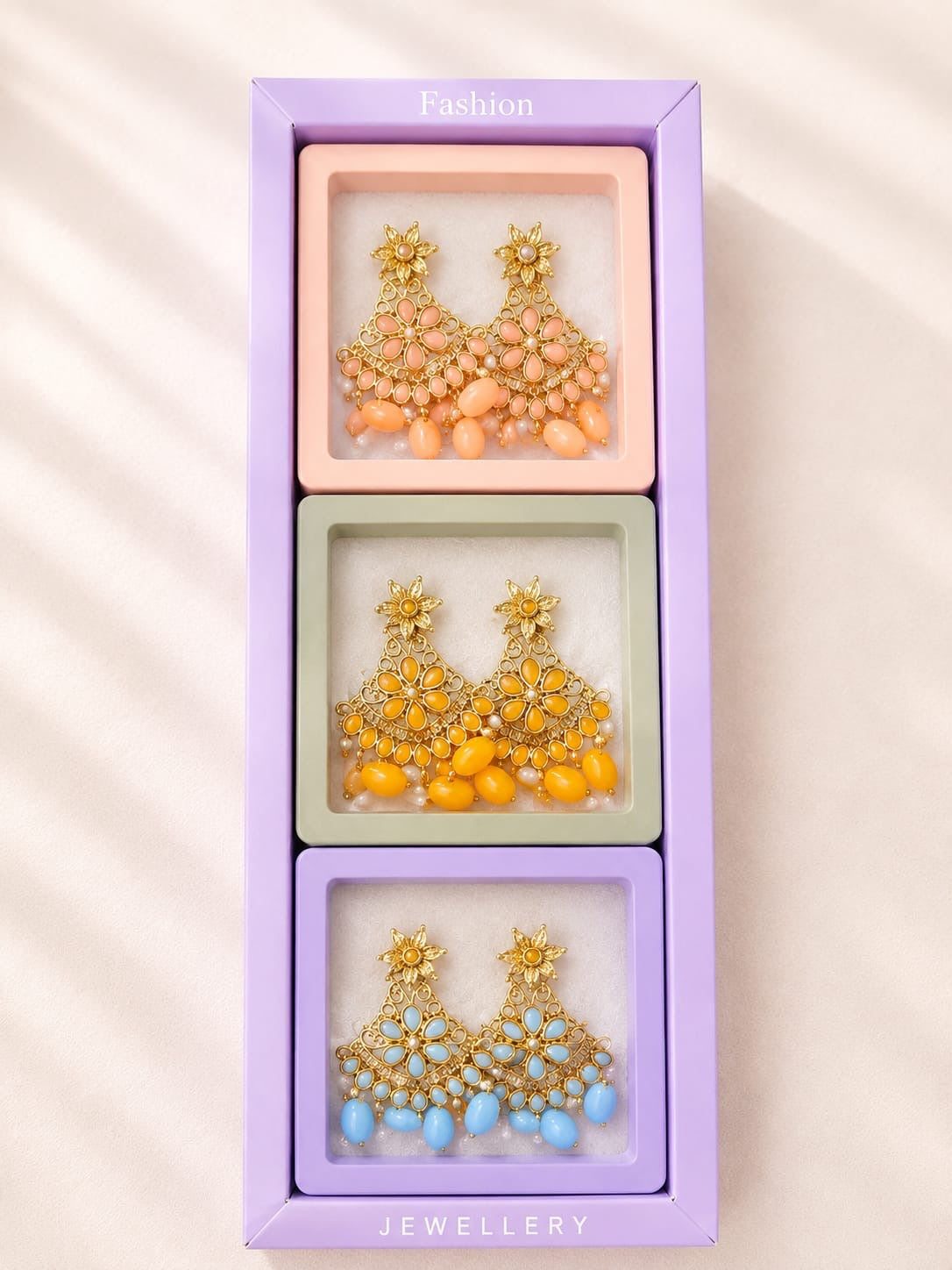 Indian style earrings for woman (pack of 6)