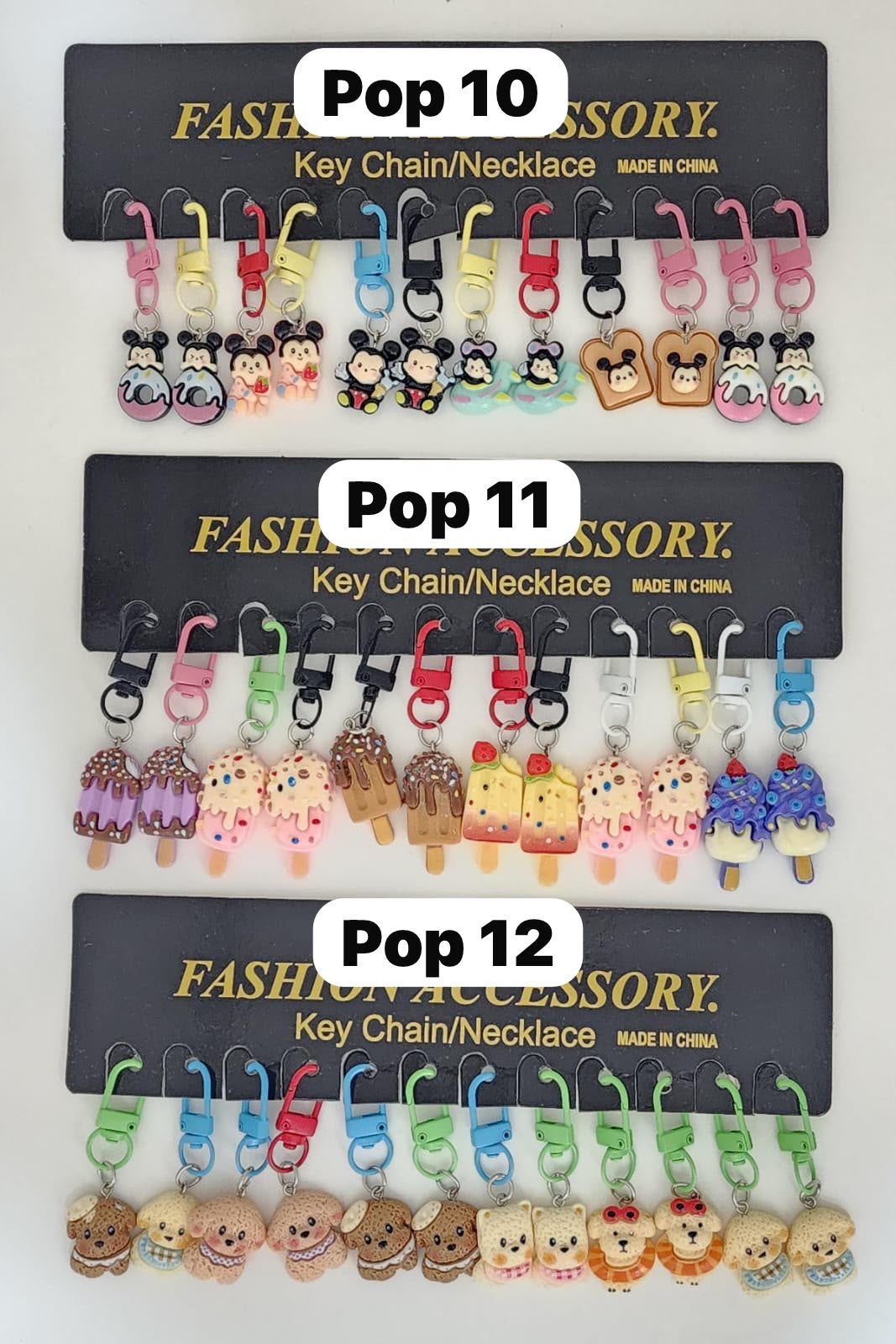 Korean mini bag charms (pack of 3 dozen )random design