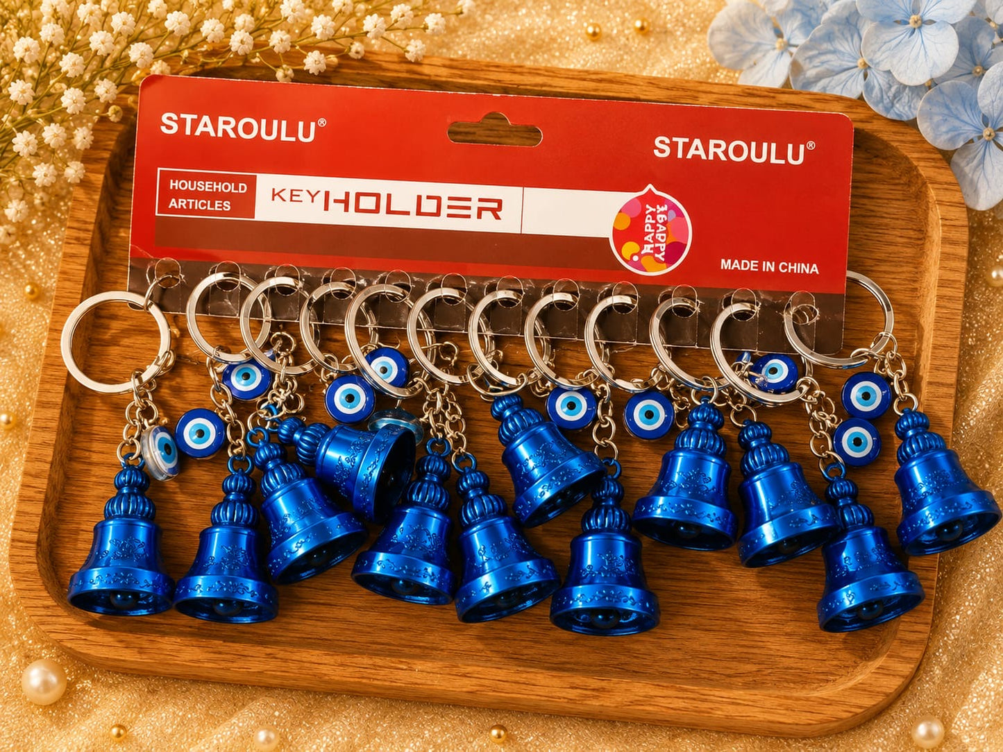 Premium evil eye keychain (pack of 12)