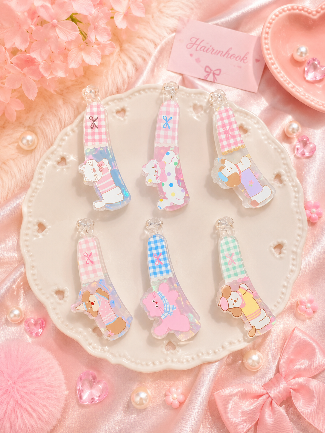 New acrylic premium banana clip (pack of 12)