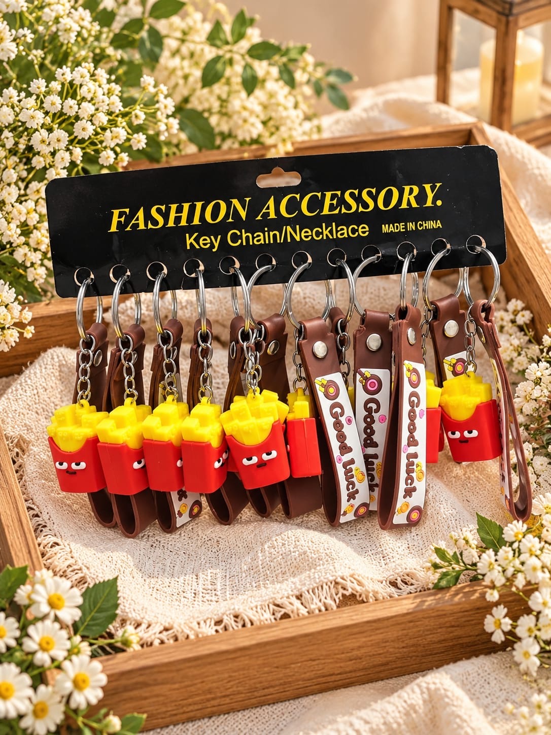 PVC rubber keychain (pack of 12)