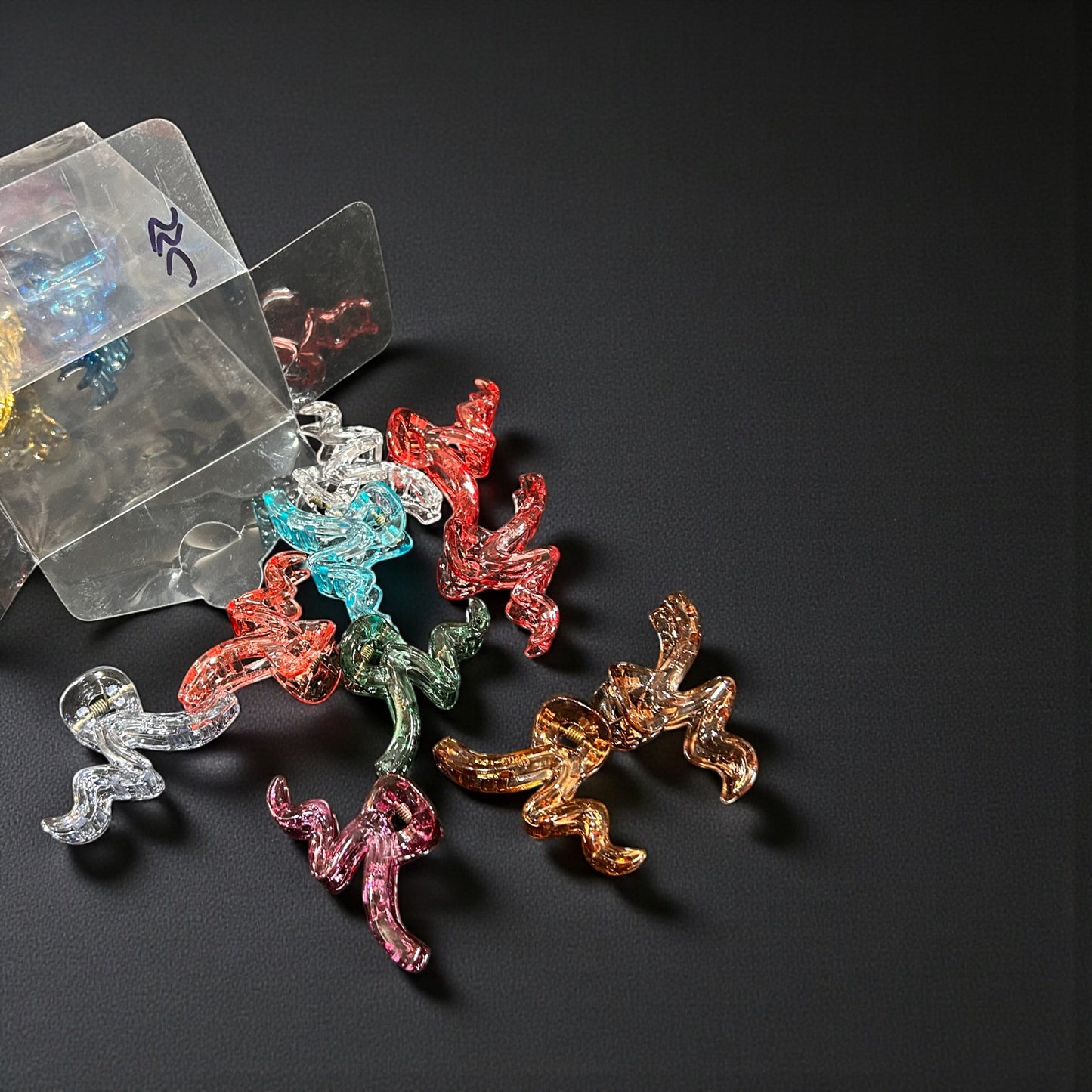 Mini Wavy Hair Claw Clips | Trendy Strong Grip Hair Accessories ( pack of 12)