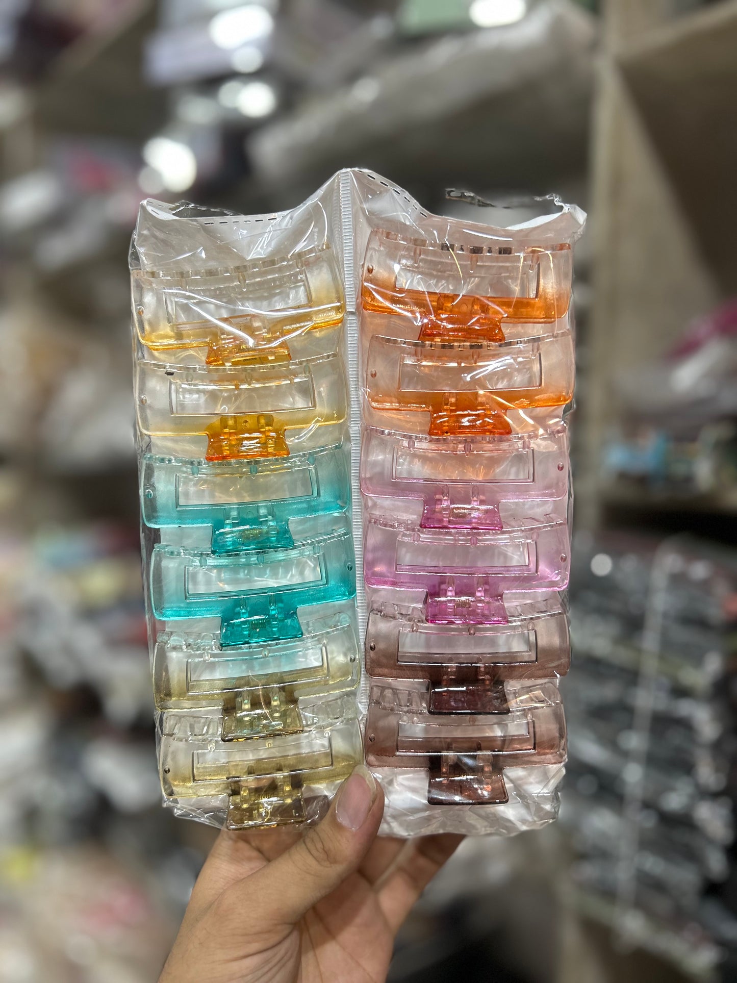 Korean premium hair claw clip (pack of 12)