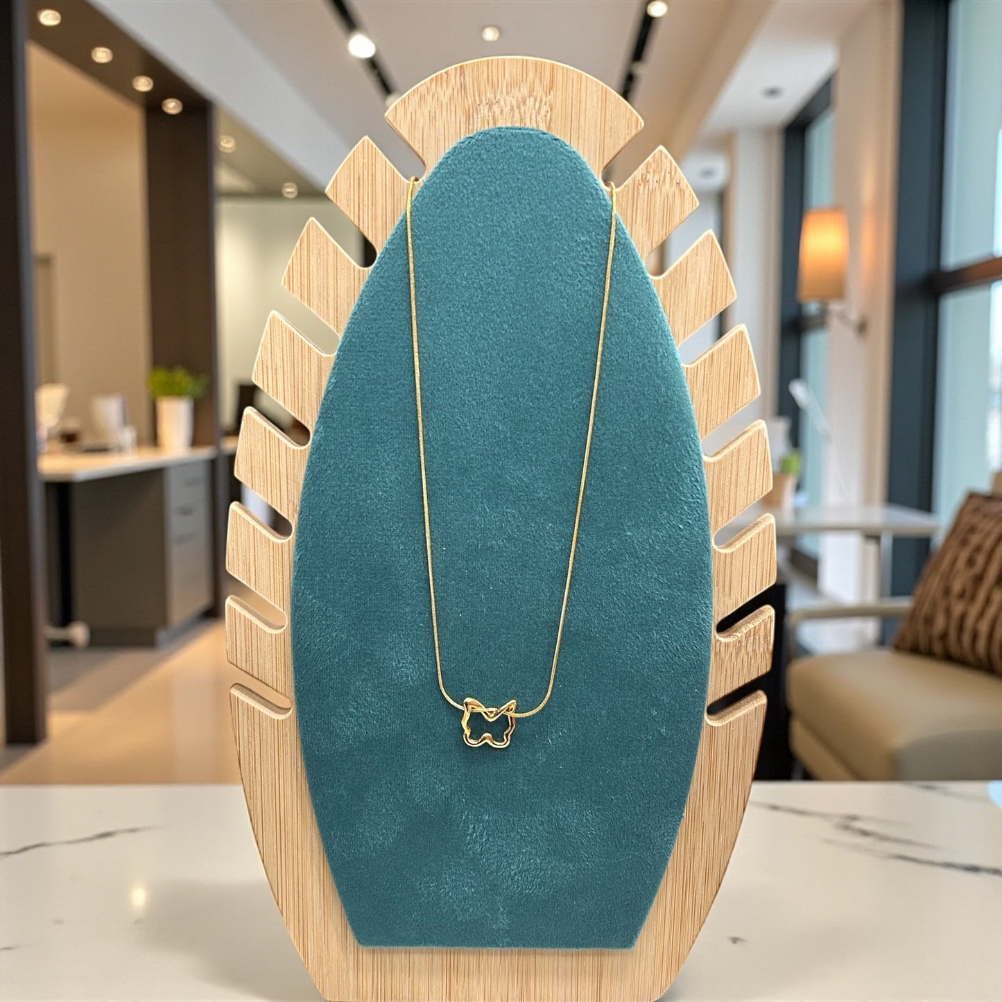 Anti-Tarnish Butterfly Minimal Gold Pendant Necklace( pack of 3)