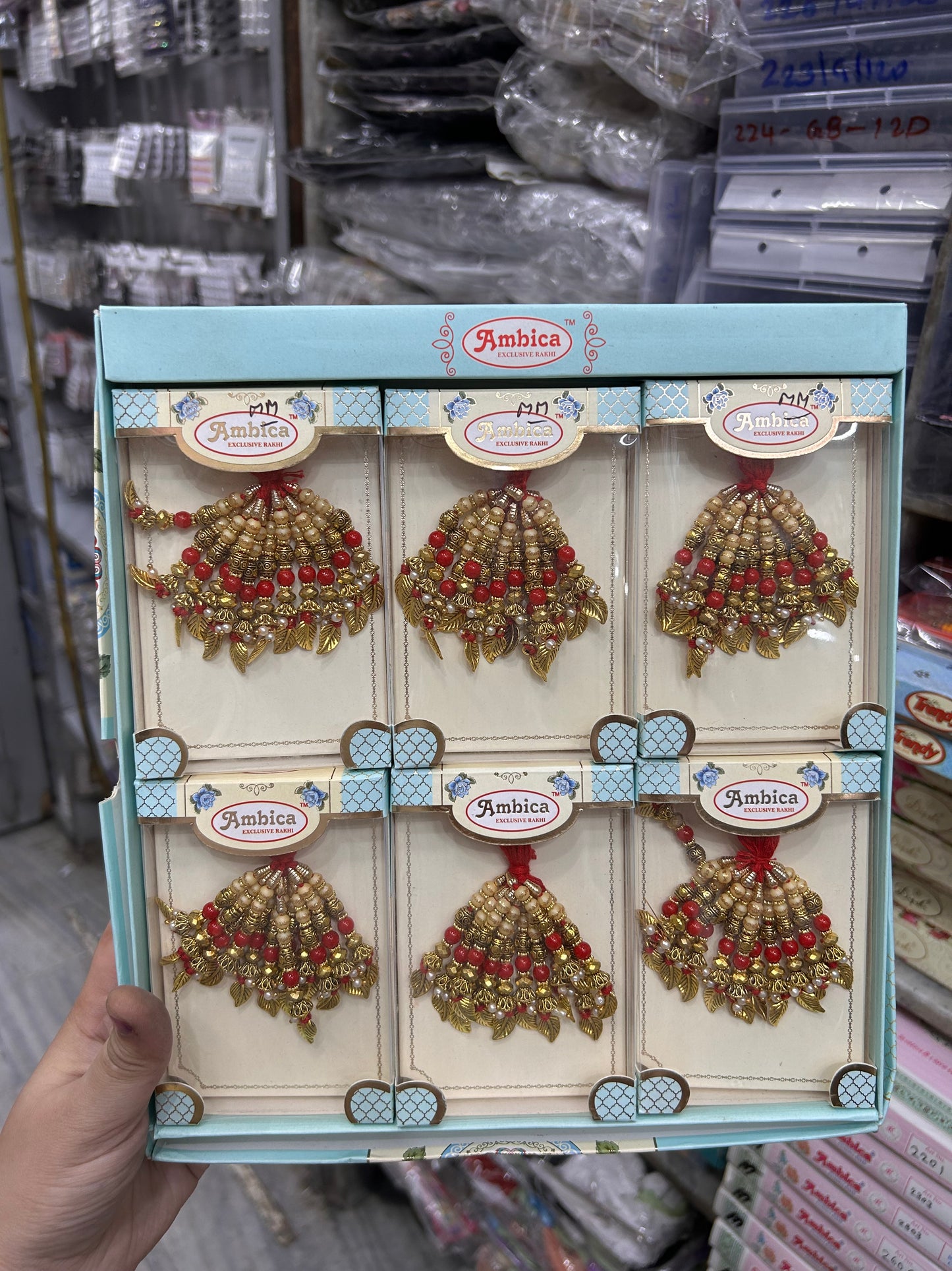 Premium lumba rakhi for bhabhi (pack of 12)