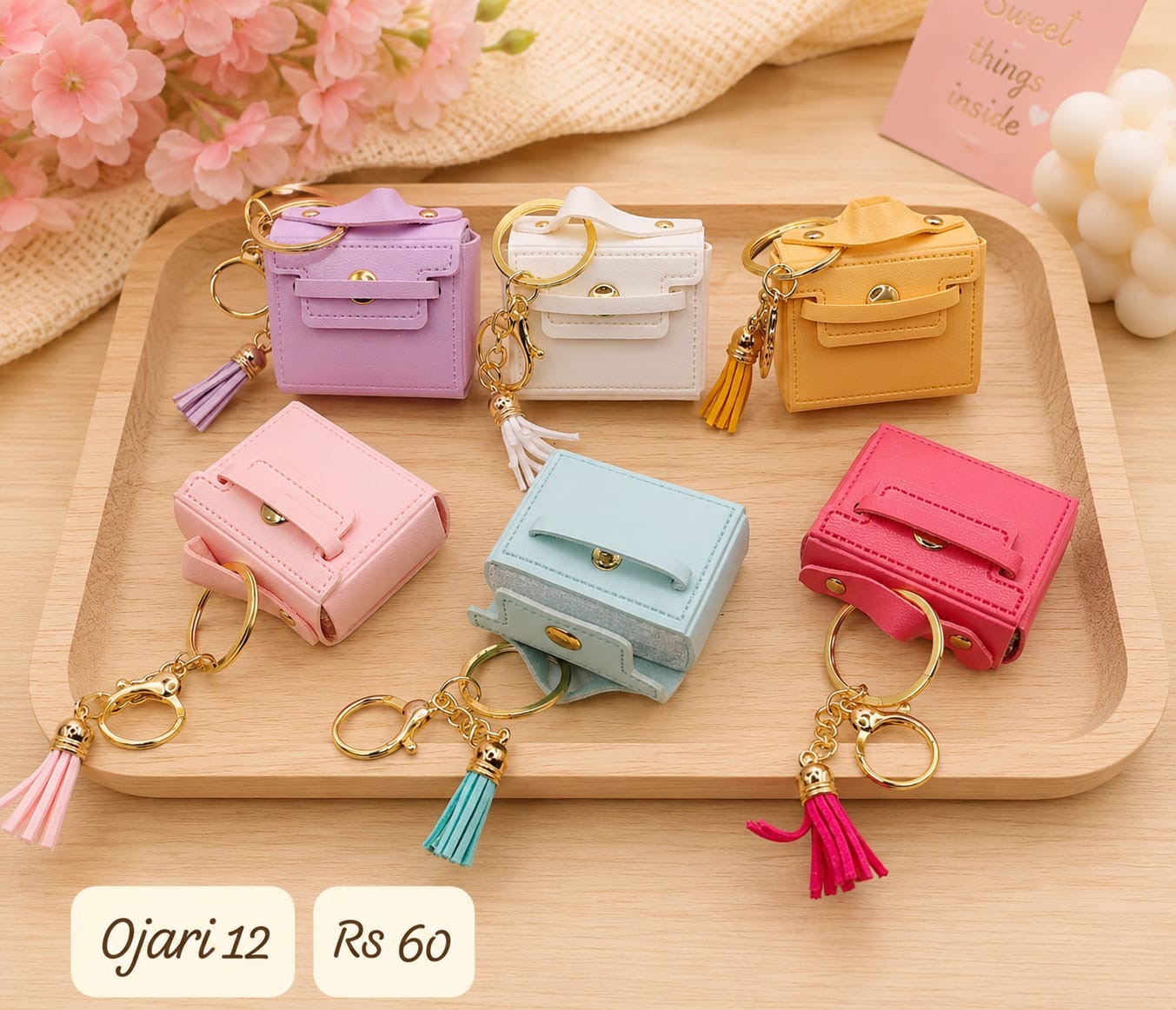 Bags mini pouches keychain (pack of 12)