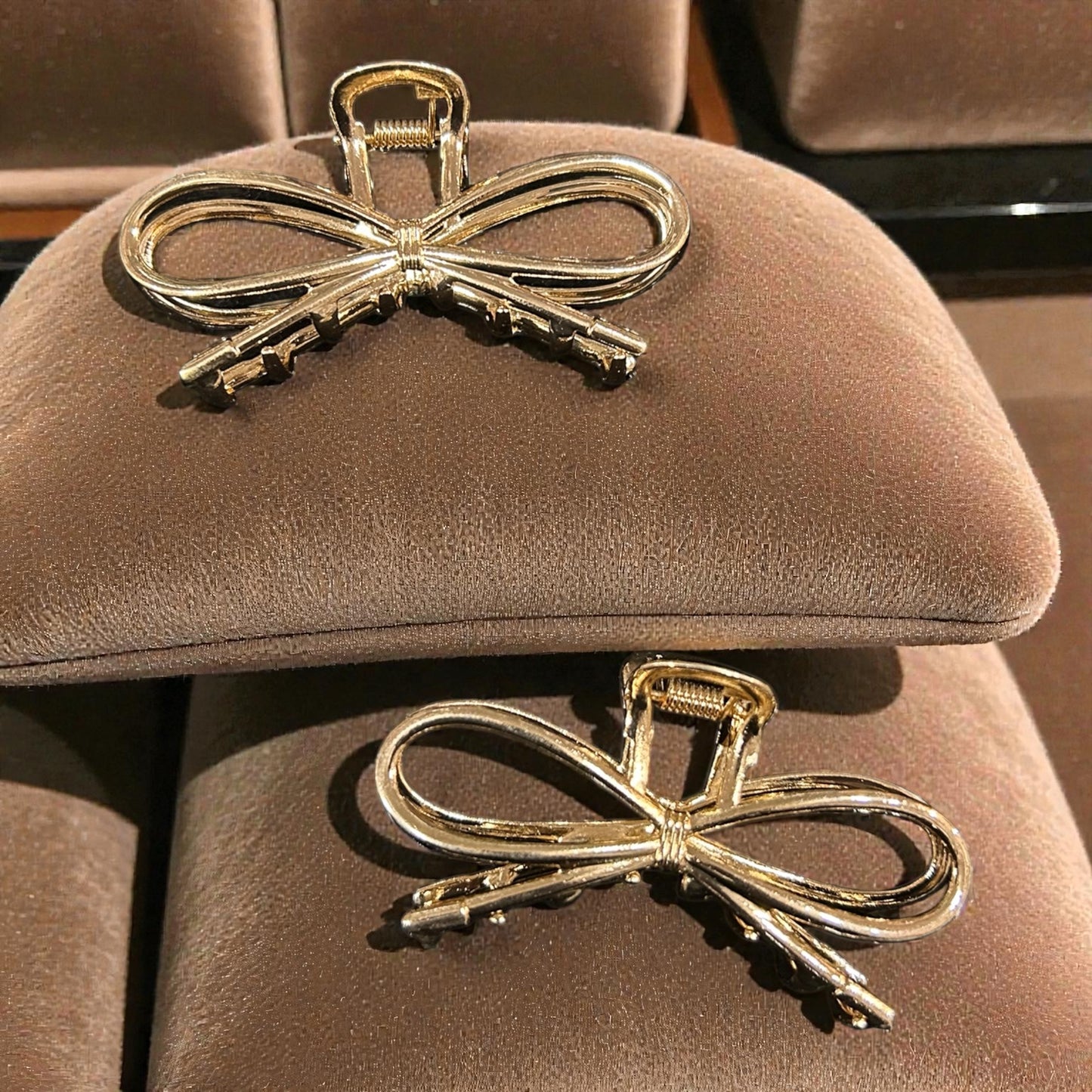 Metal Bow Hair Claw Clip | Elegant Gold & Silver Bowknot Hair Clip for Women( pack of 12)