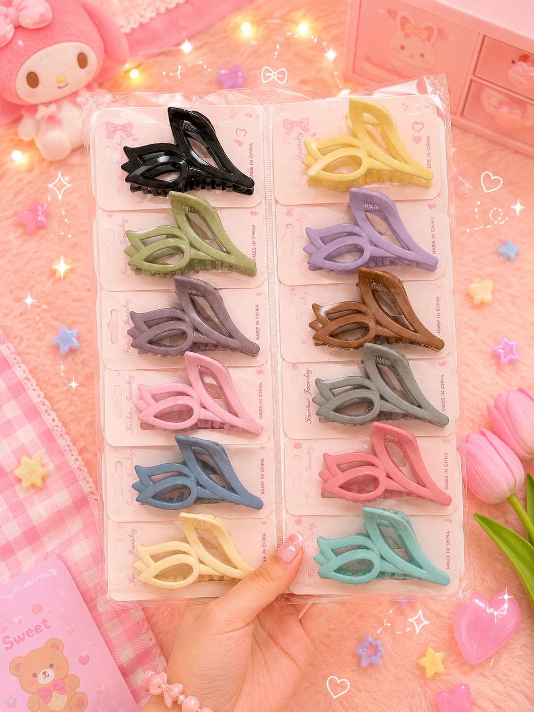 Korean hair claw clip(pack of 12)