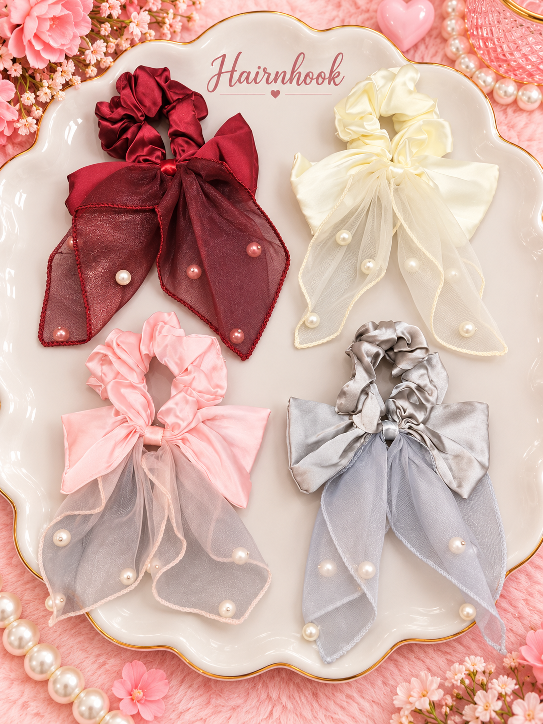 Korean premium scrunchie (pack of 12)