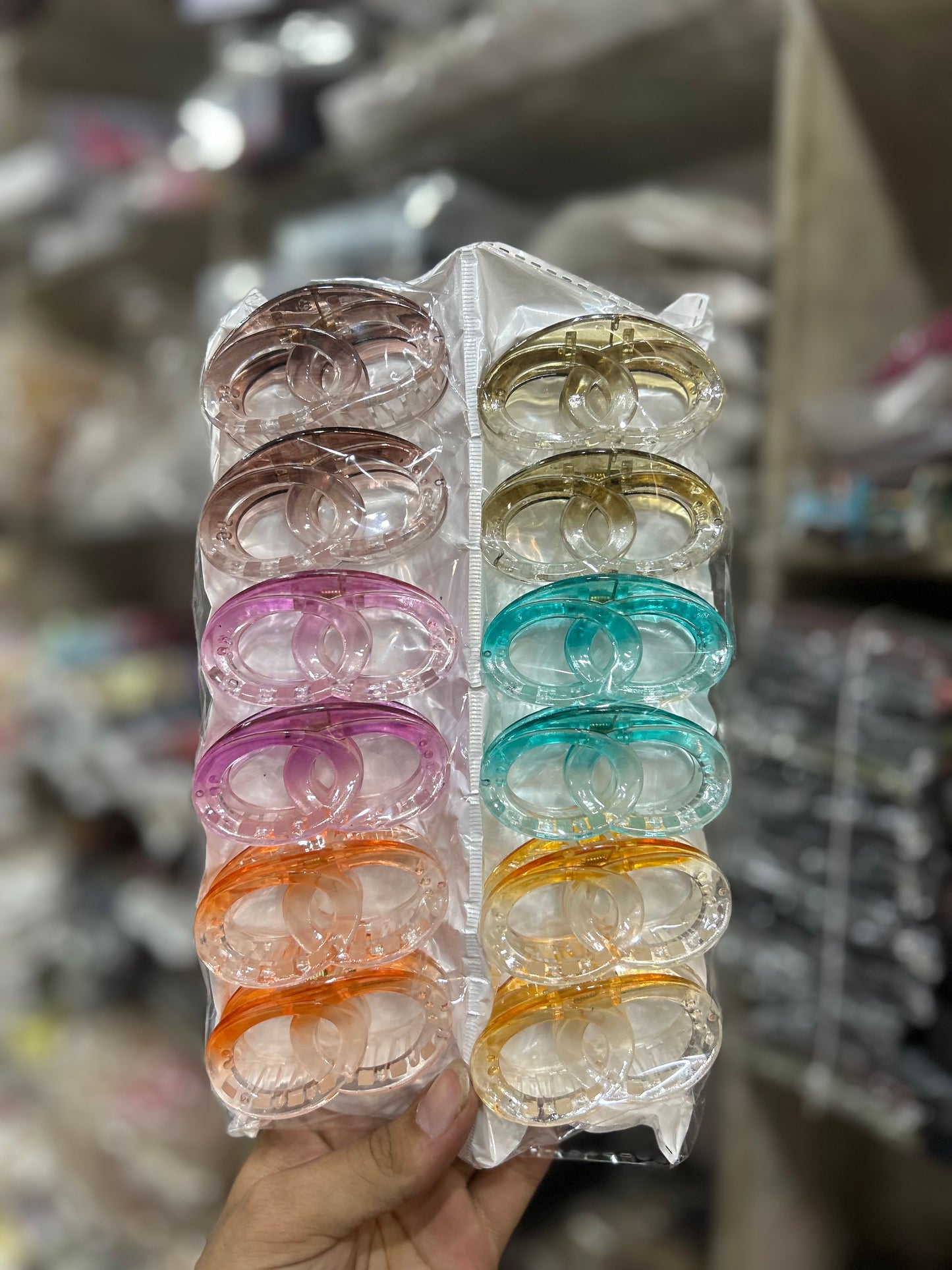 Korean premium hair claw clip (pack of 12)