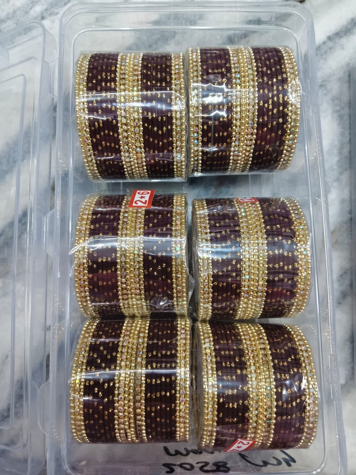 Premium karwachauth metal churi (pack of 6 sets)