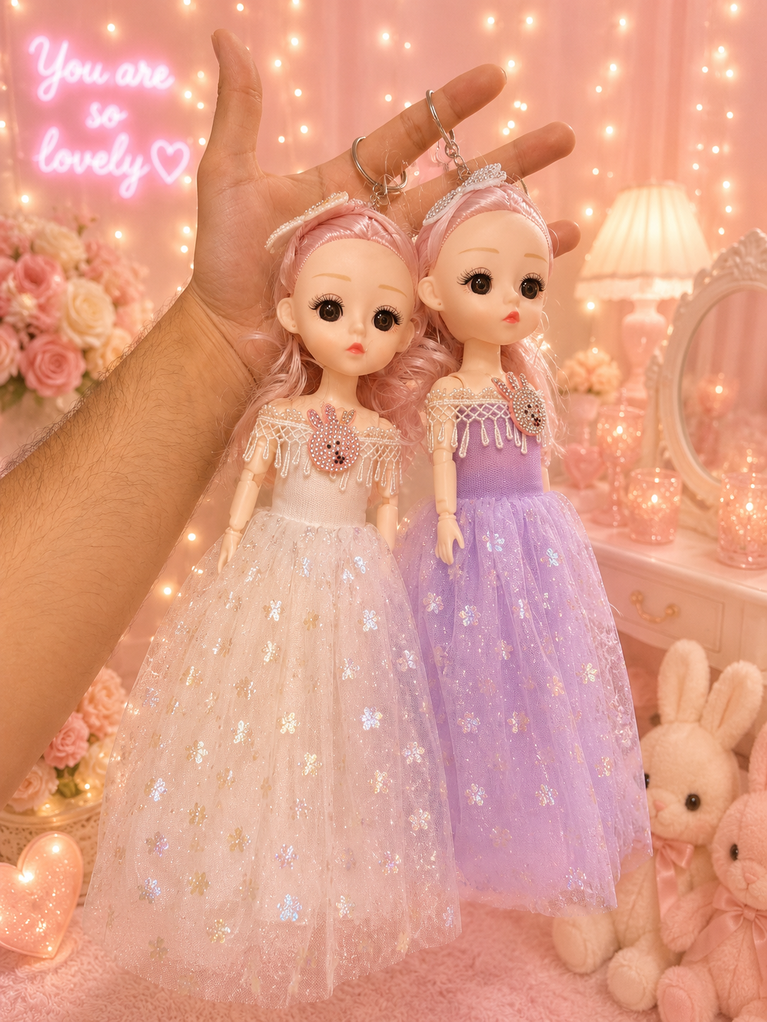 Big size music doll+keychain (pack of 6)