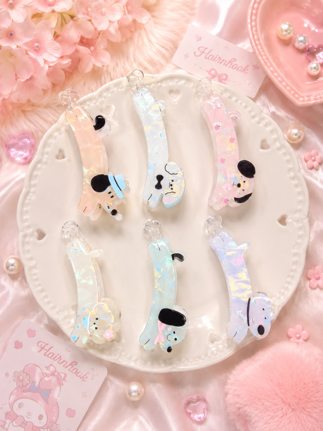 New acrylic premium banana clip (pack of 12)