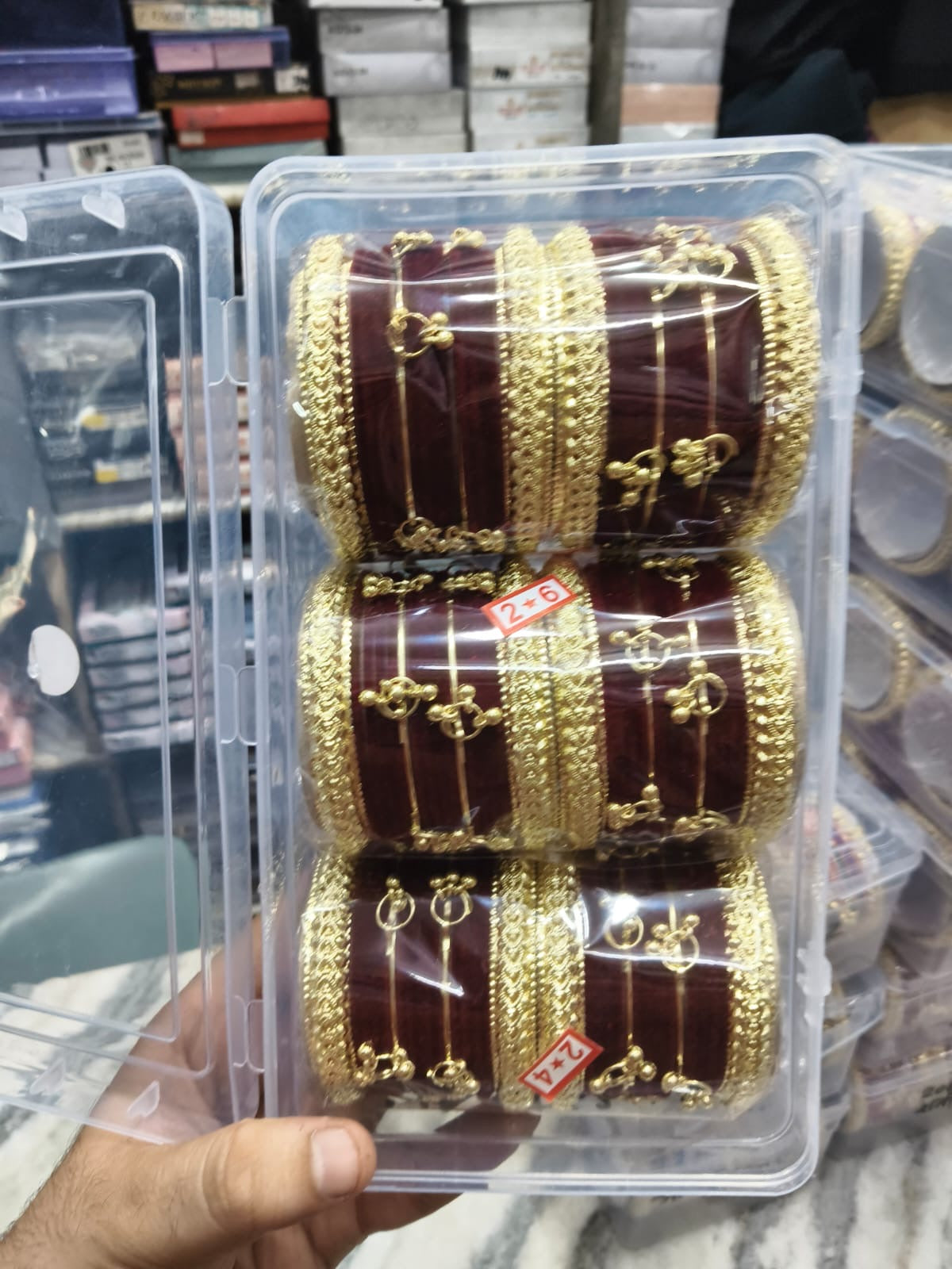 Premium karwachauth metal churi (pack of 3 sets)