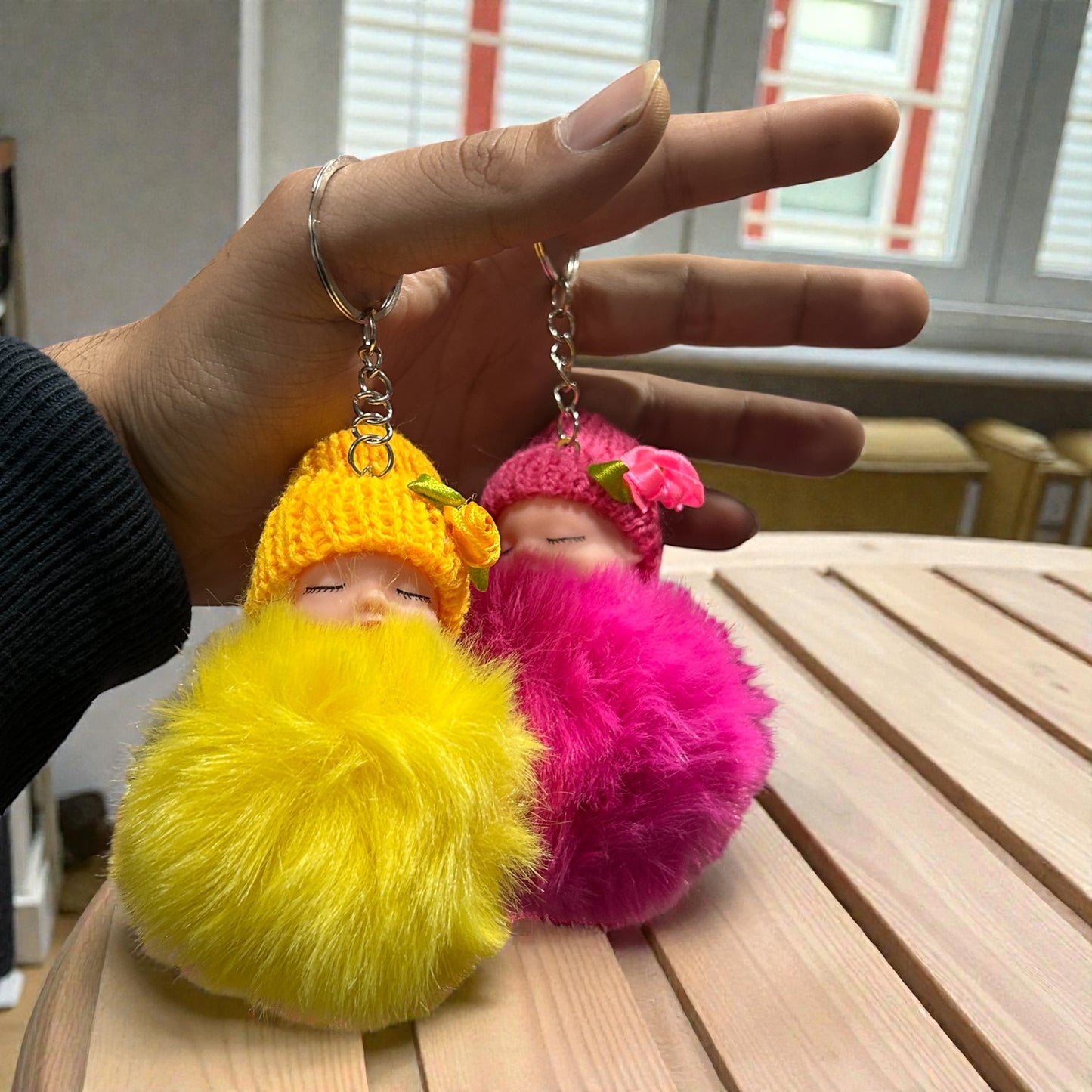Fur doll keychain 2( pack of 12)