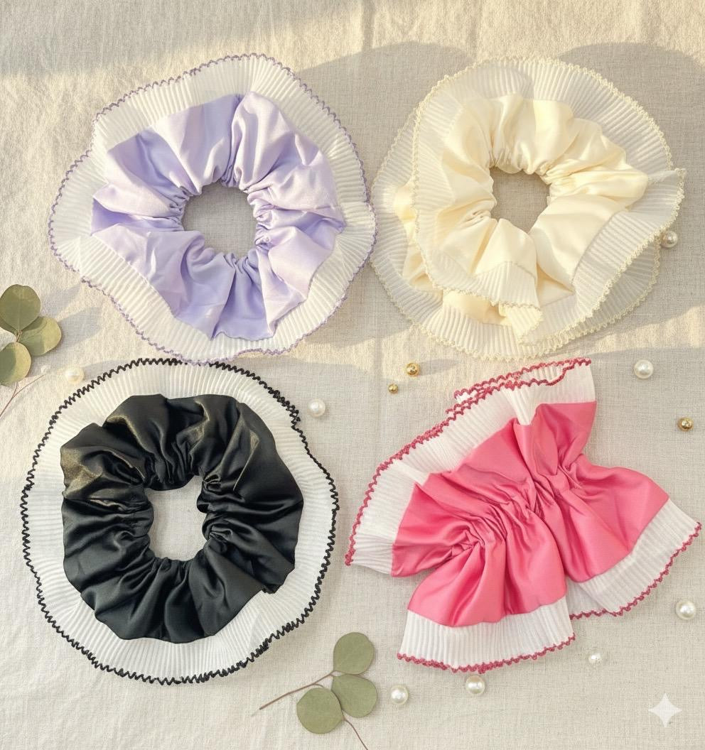 Korean scrunchies ( pack of 12)