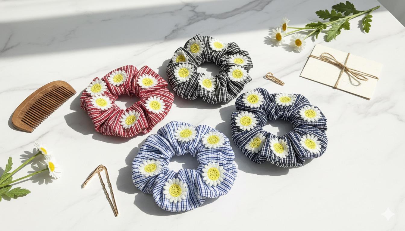 Korean scrunchies ( pack of 12)