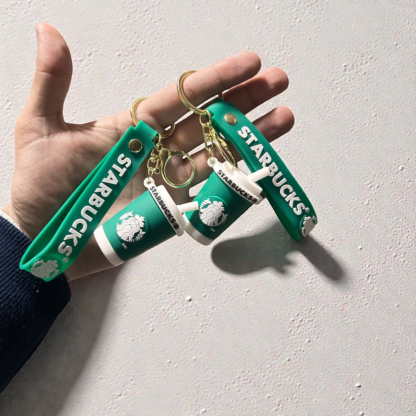 Coffee Cup Keychain with Strap | Cute 3D Coffee Mug PVC Key Ring (Pack of 12)