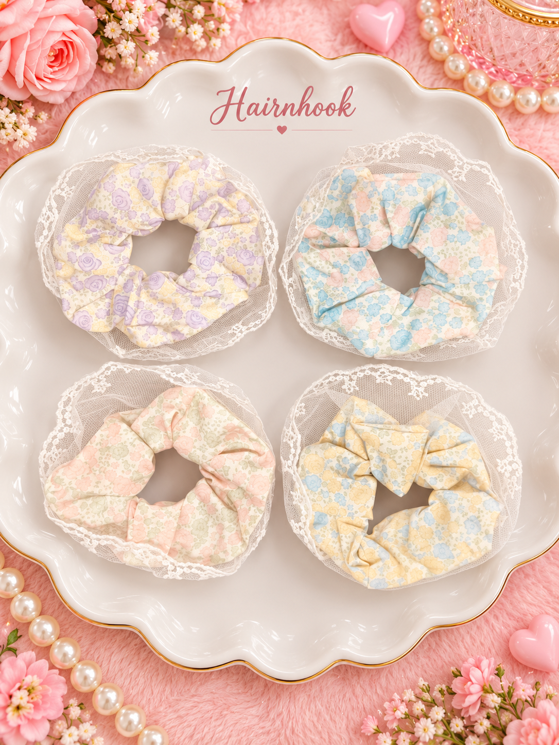 Korean premium scrunchie (pack of 12)
