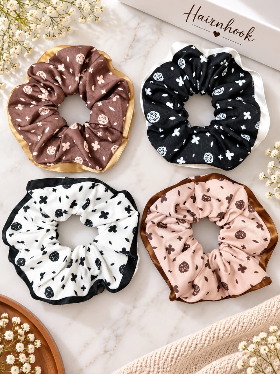 Korean premium scrunchie (pack of 12)