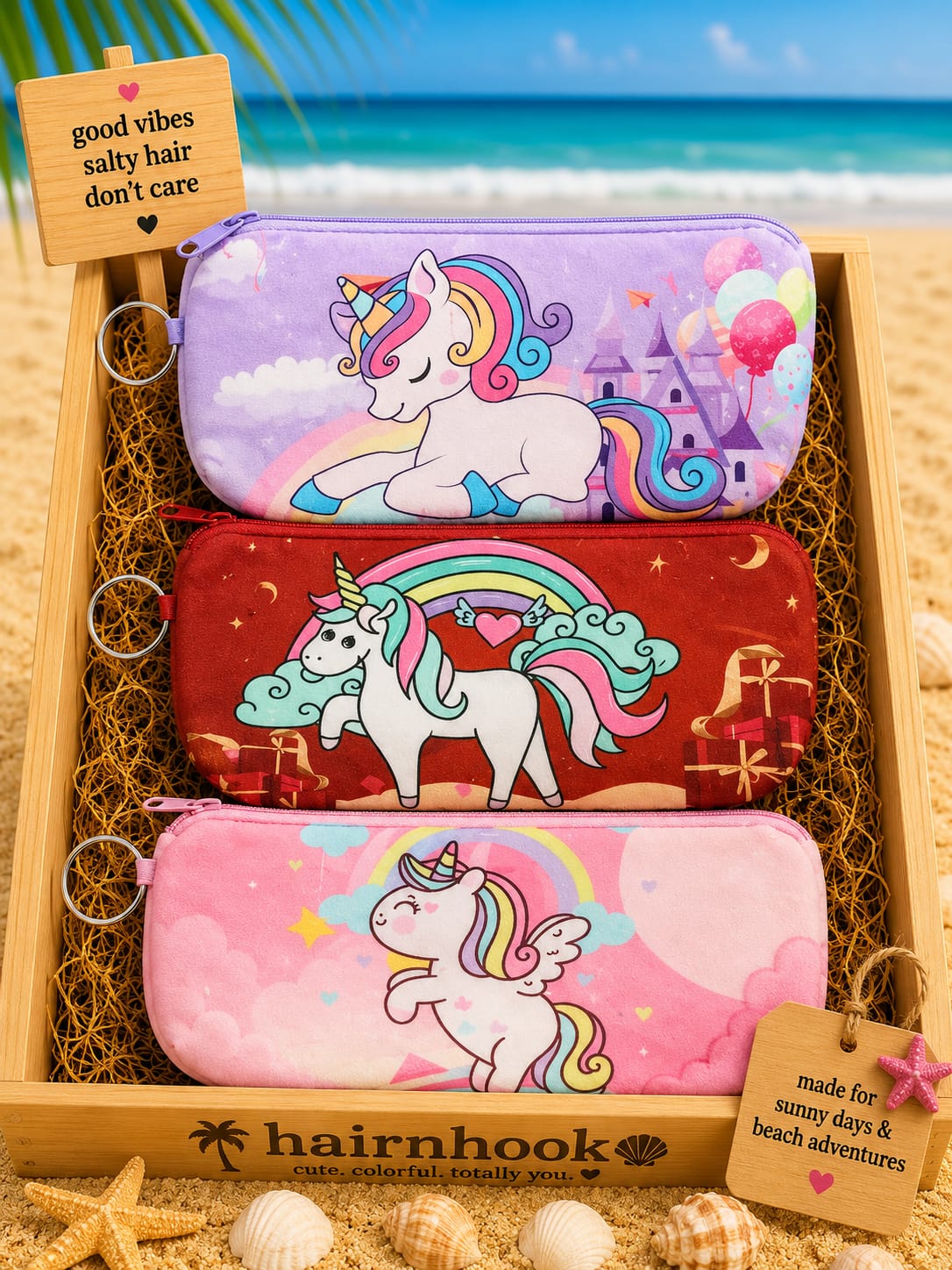 Pencil pouch with keychain (pack of 12)