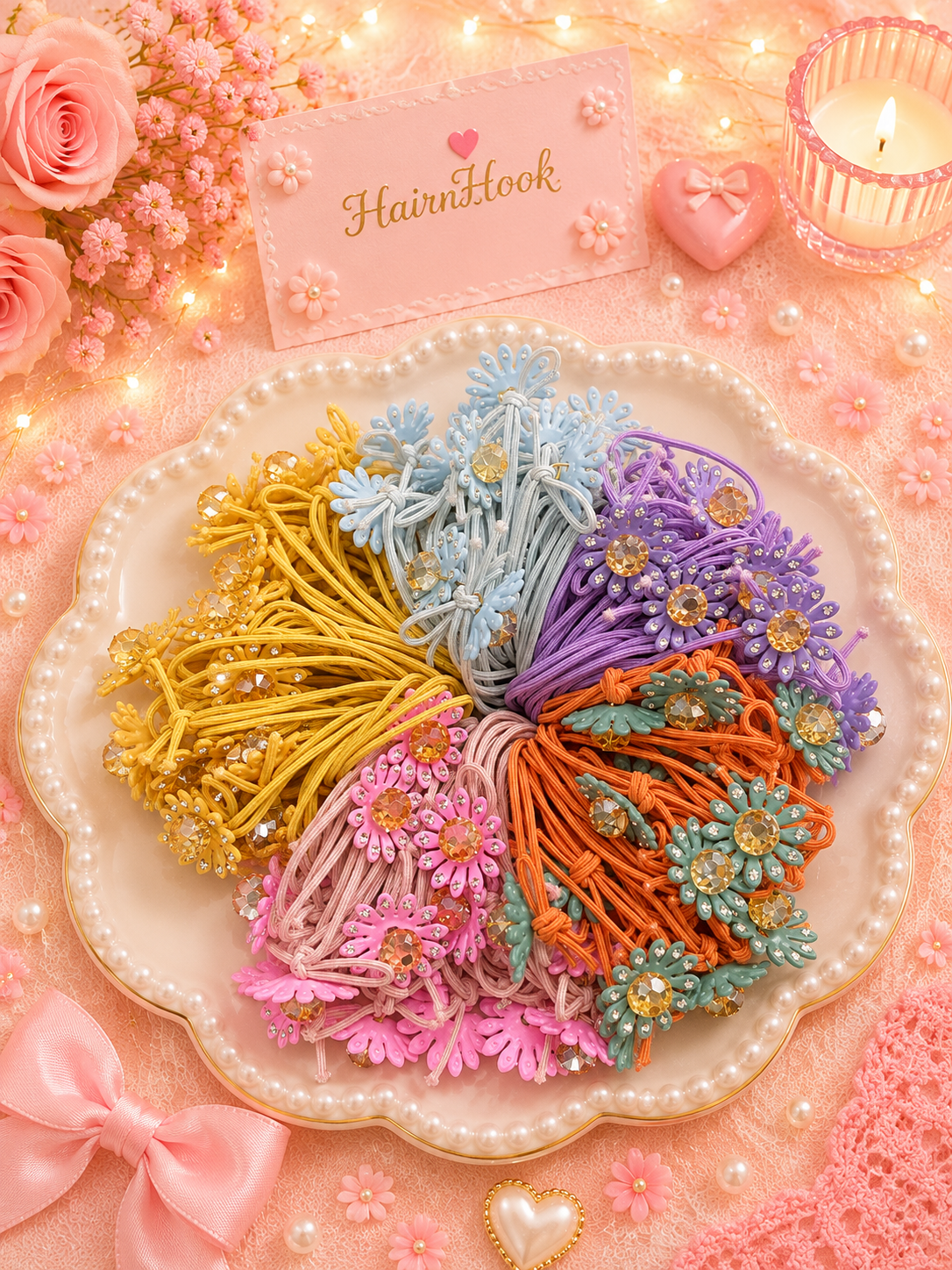 Korean rubber band for girls and woman (pack of 100 piece)