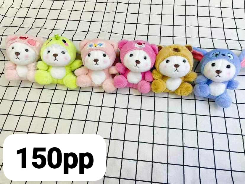 Plushies soft toy keychain (pack of 6)