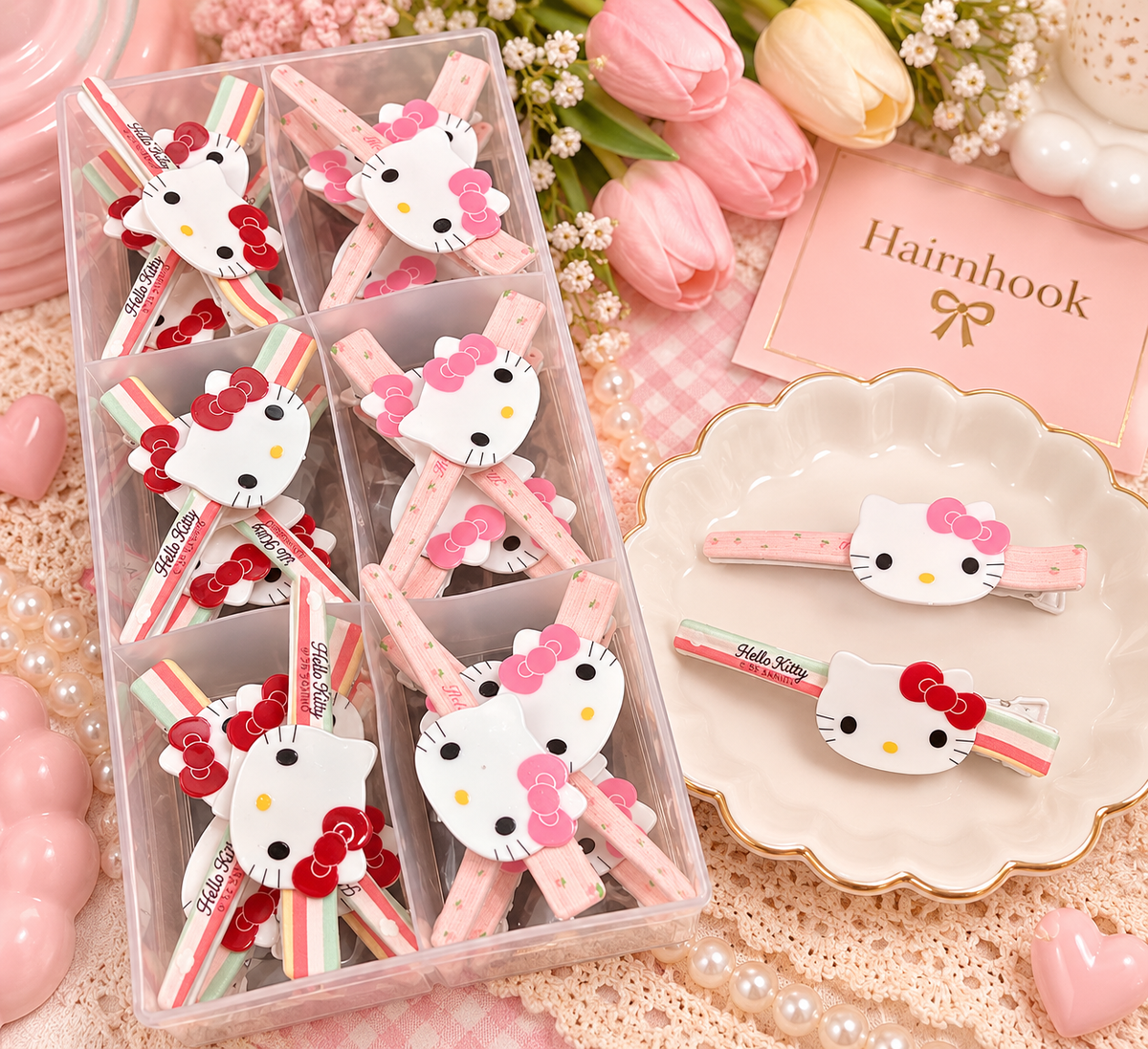 Hello Kitty Cartoon Hair Clip β€οΈππΈ( pack of 10)