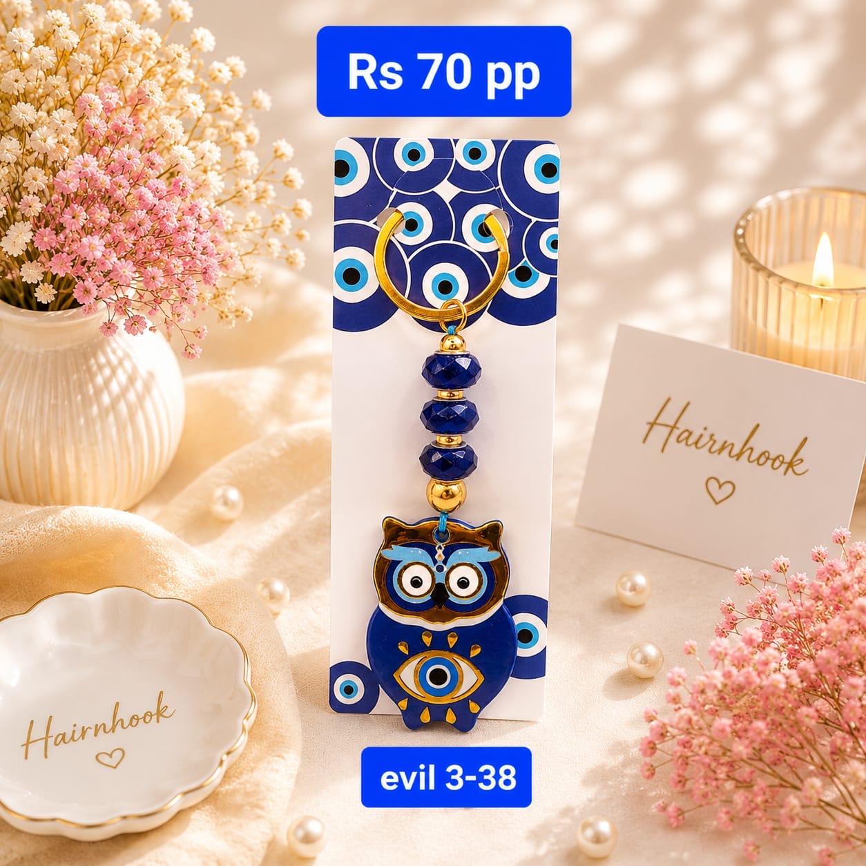 Evil eye keychain ( pack of 6)