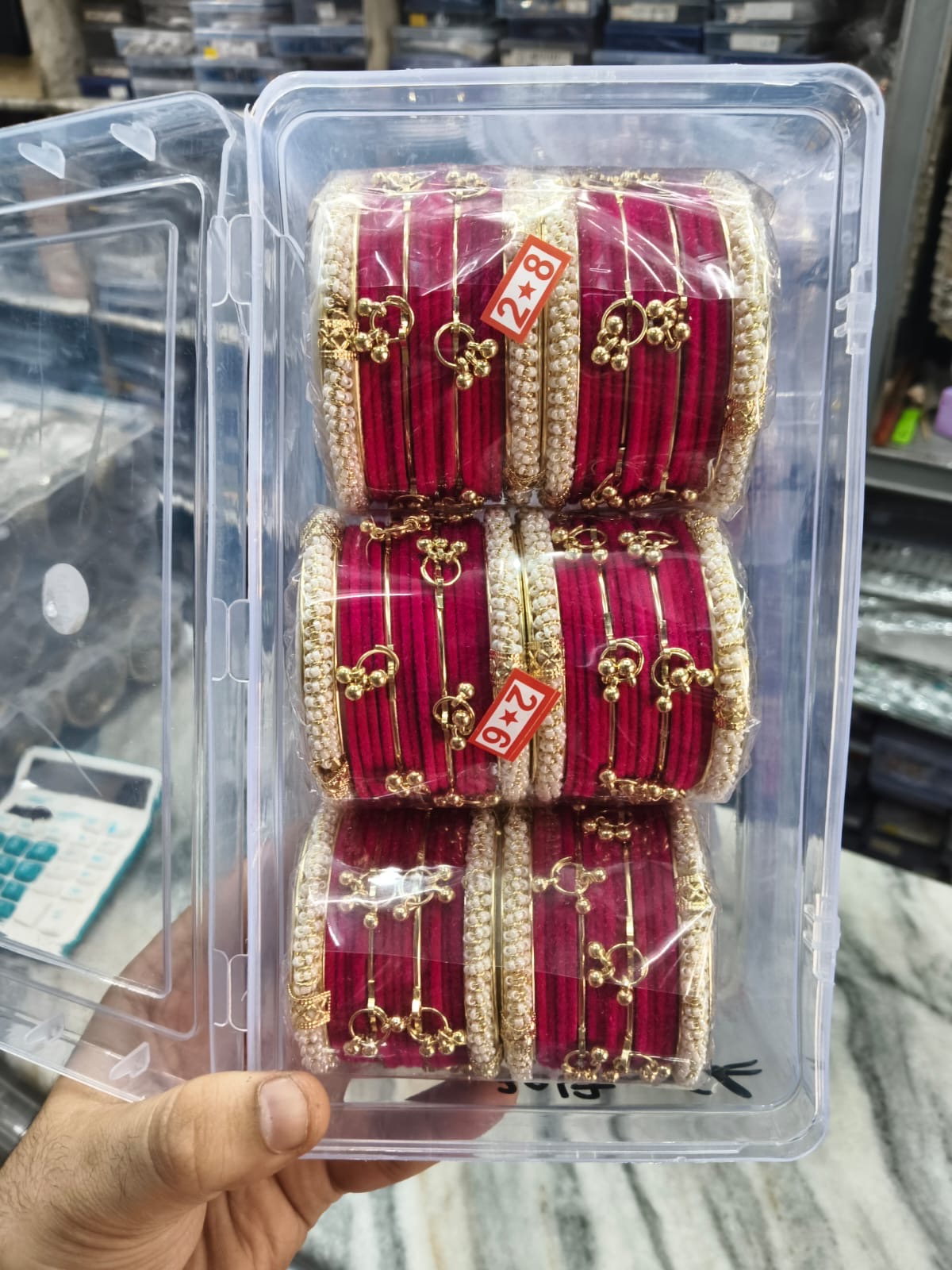 Premium karwachauth metal churi (pack of 3 sets)