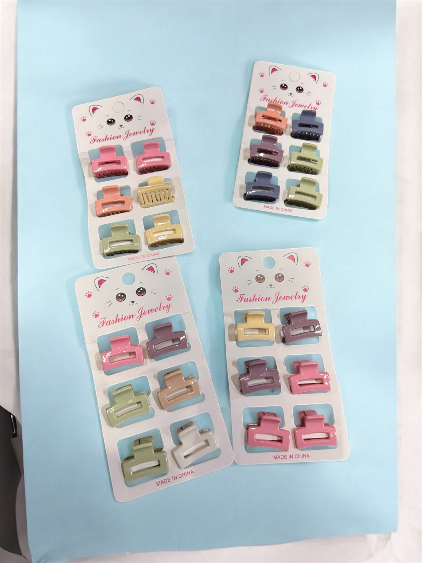 Cute Mini Colorful Hair Claw Clips – 6 Pcs Set | Korean Style Small Hair Clips for Girls( pack of 12 set)