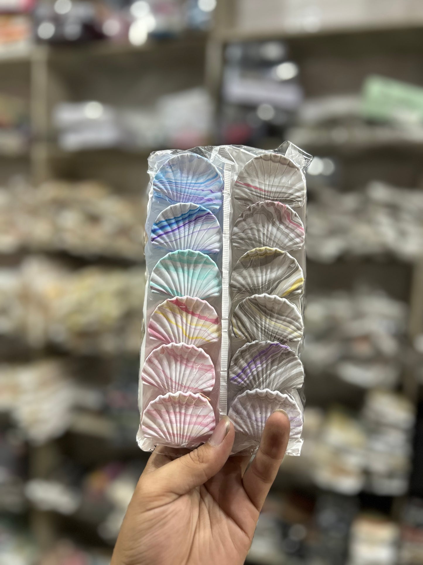 Mini Seashell Hair Claw Clips Set β Korean Pastel Shell Hair Clutcher for Women & Girls (pack of 12)