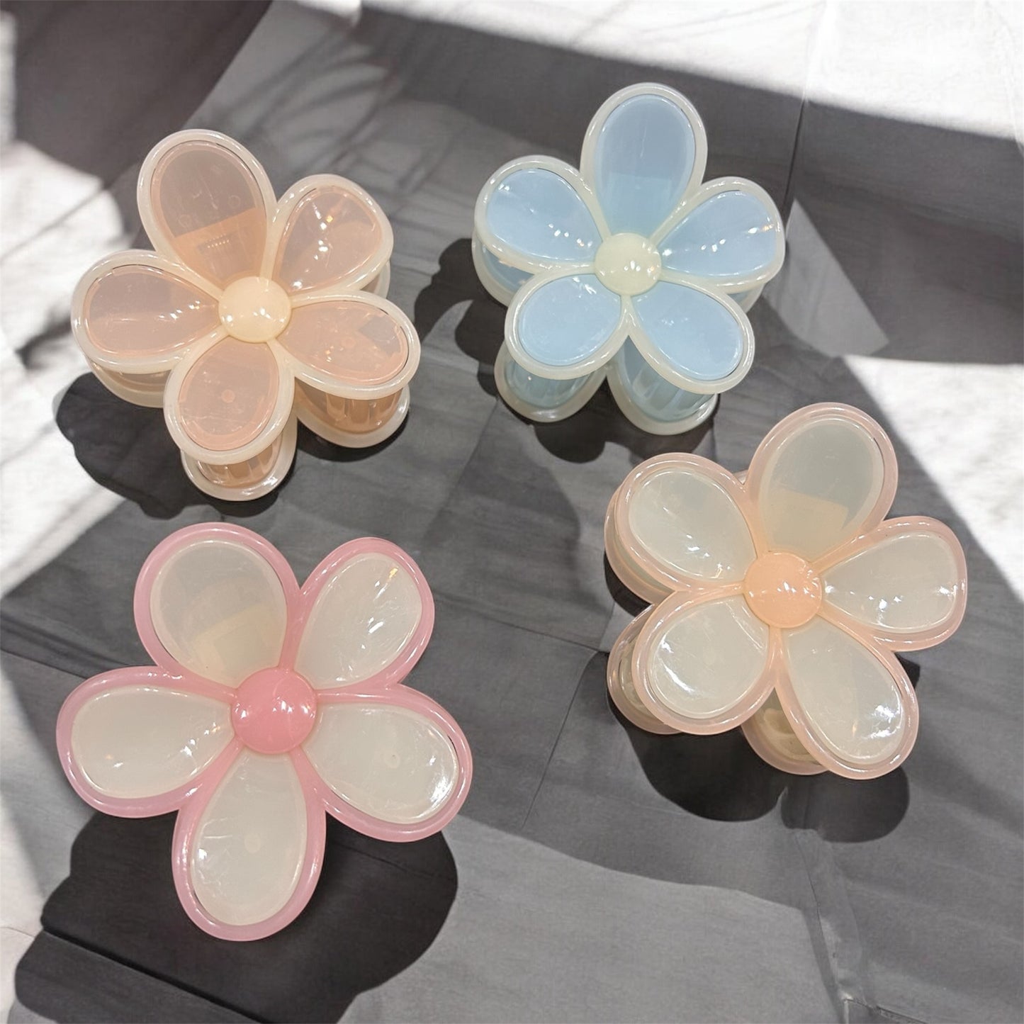 Aesthetic Flower Hair Clip ( pack of 12)