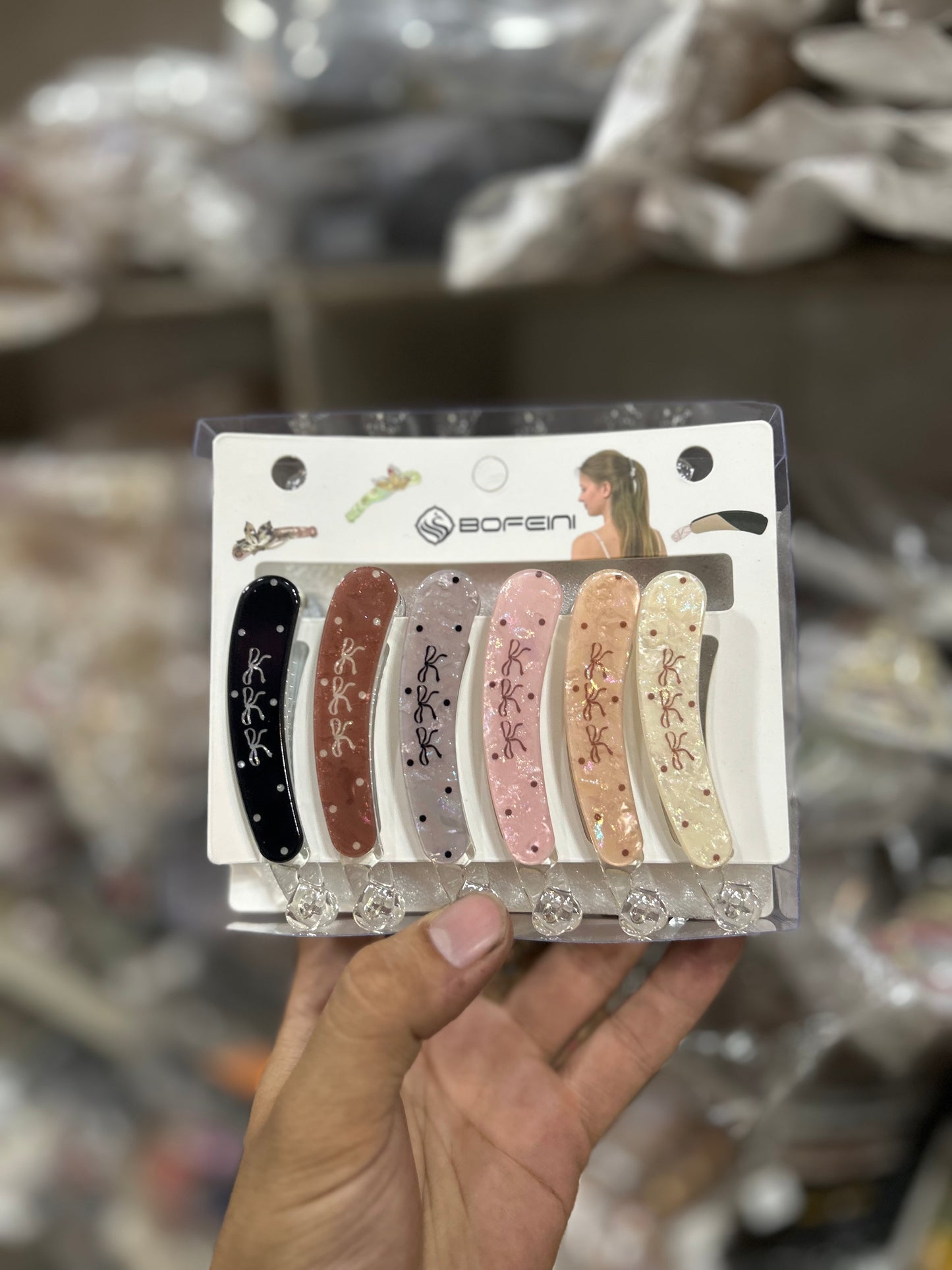 Elegant Korean Banana Hair Clip Set (pack of 12)