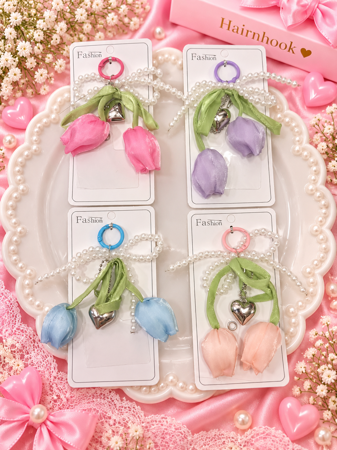 Korean premium bag charms +phone charms (pack of 12)