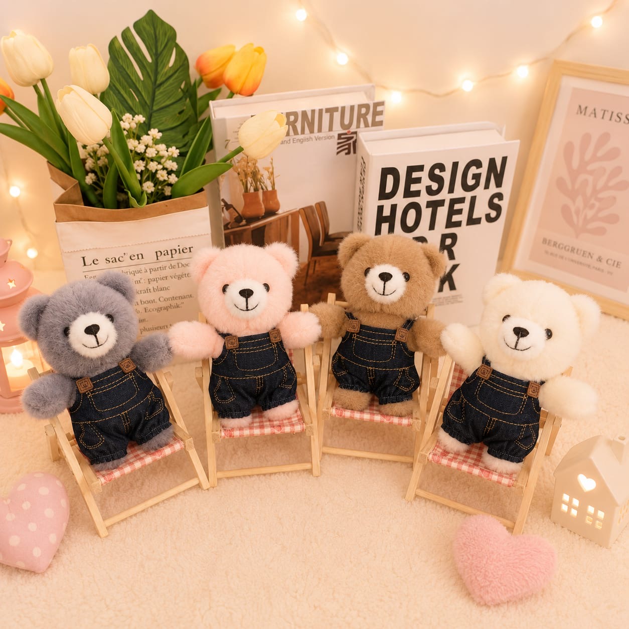 Plushies soft toy keychain (pack of 6)