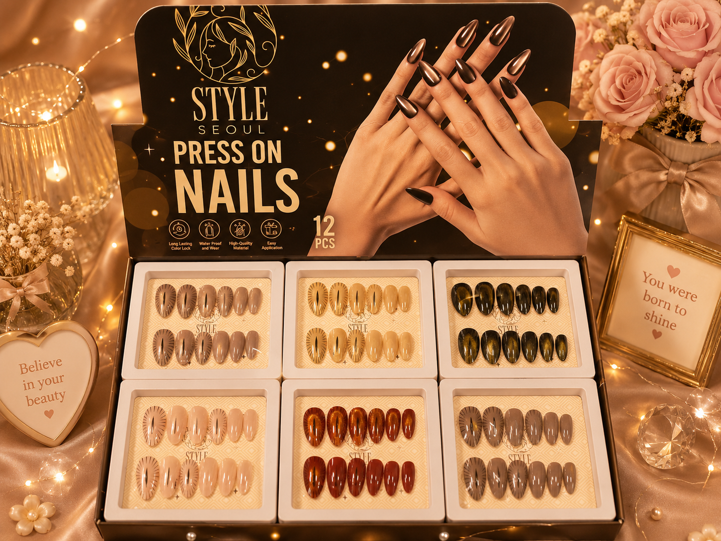 β¨ Style Seoul Premium Press-On Nails β¨( pack of 12 sets)