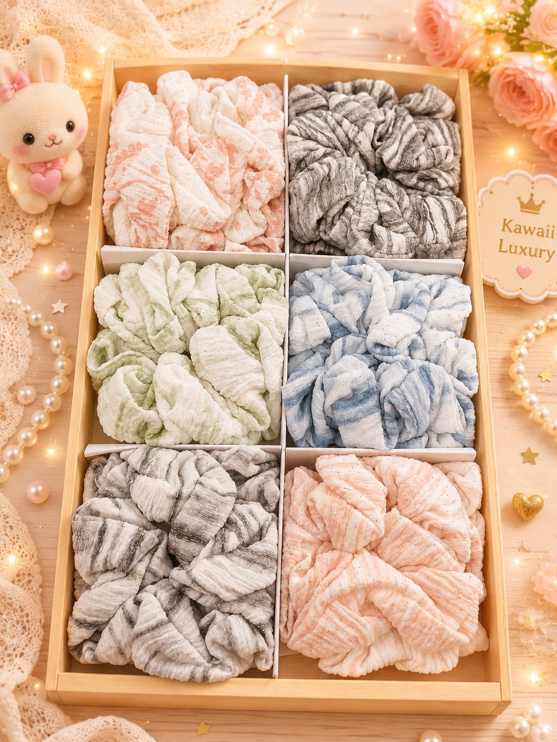 Korean box scrunchie (pack of 12)