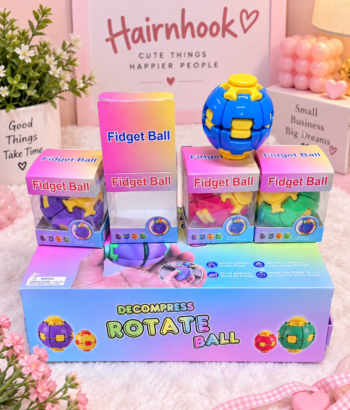 Fidget rotate ball (pack of 12)