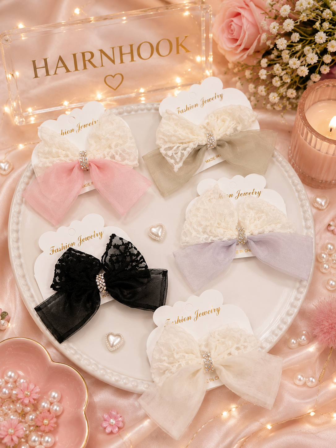 Premium Korean hair bow (pack of 12)