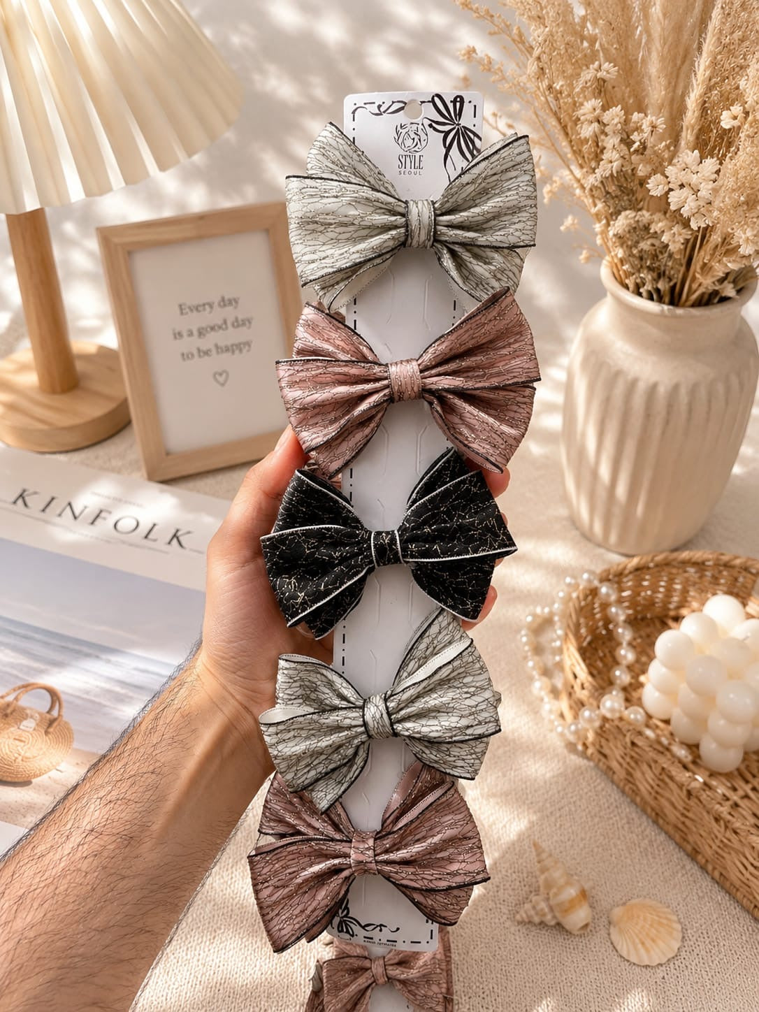 Korean premium hair bow (pack of 5)