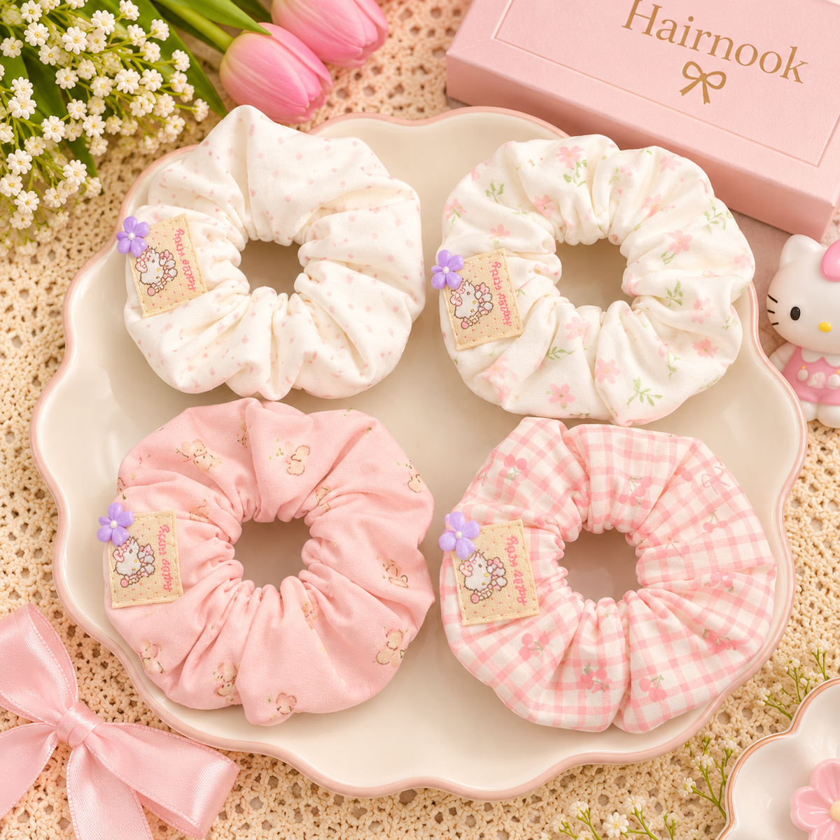 Korean special kitty version scrunchie (pack of 10)