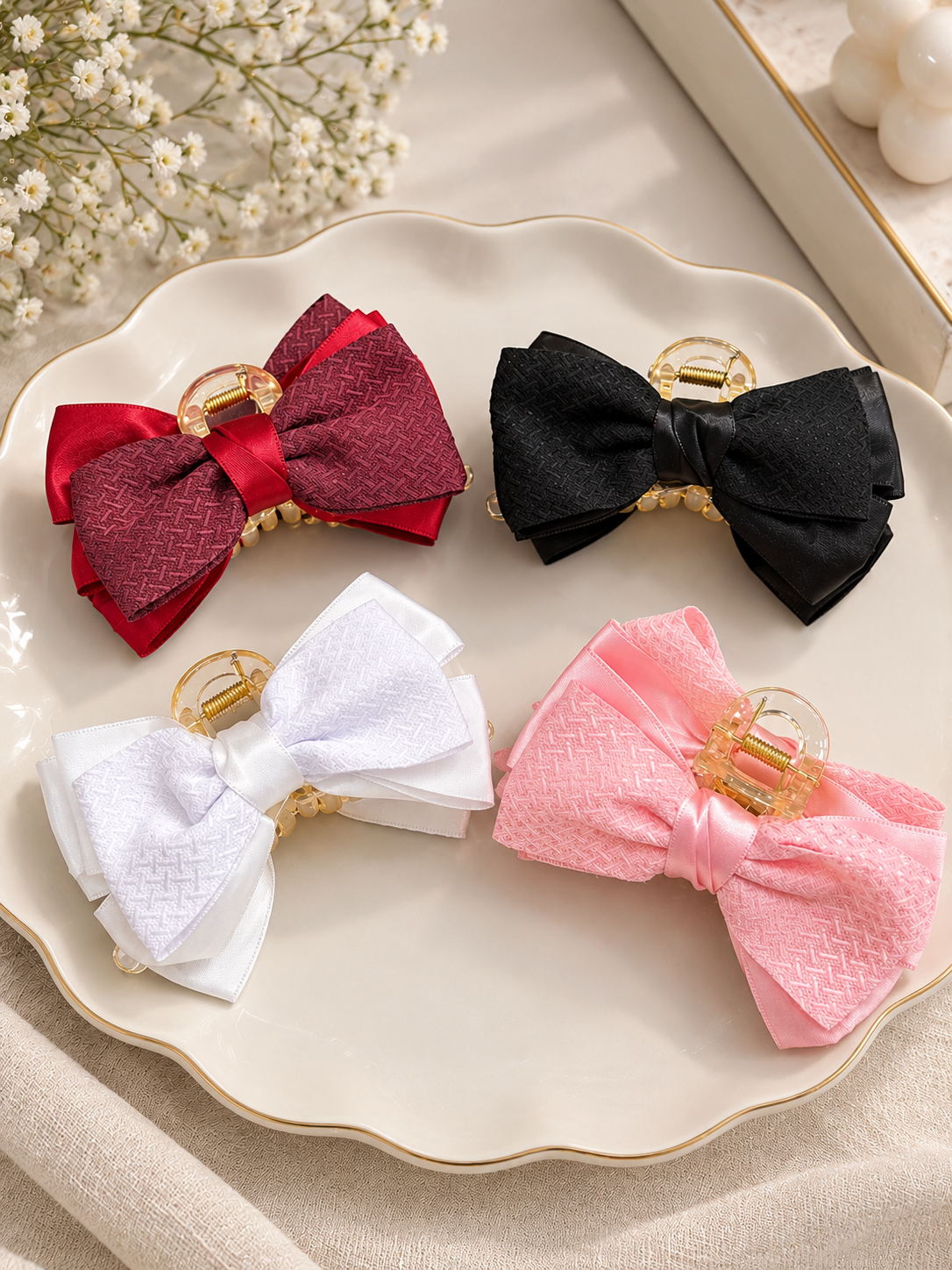 Korean medium size bow cluchter (Pack of 12)
