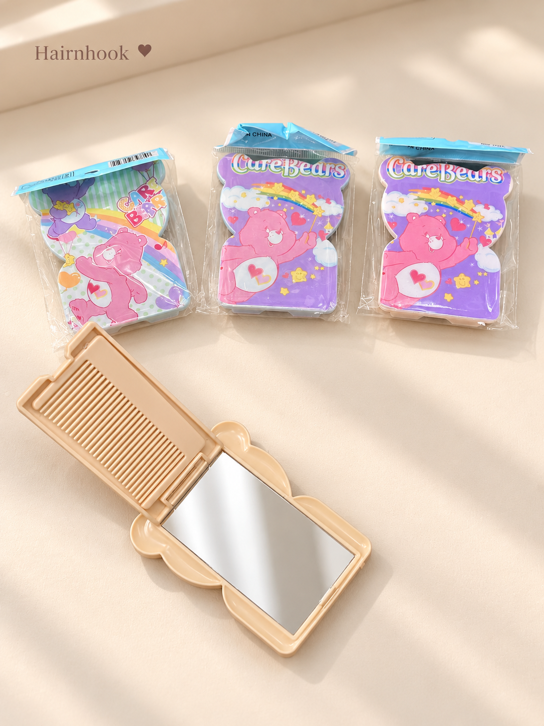 Korean mirror with comb (pack of 12)