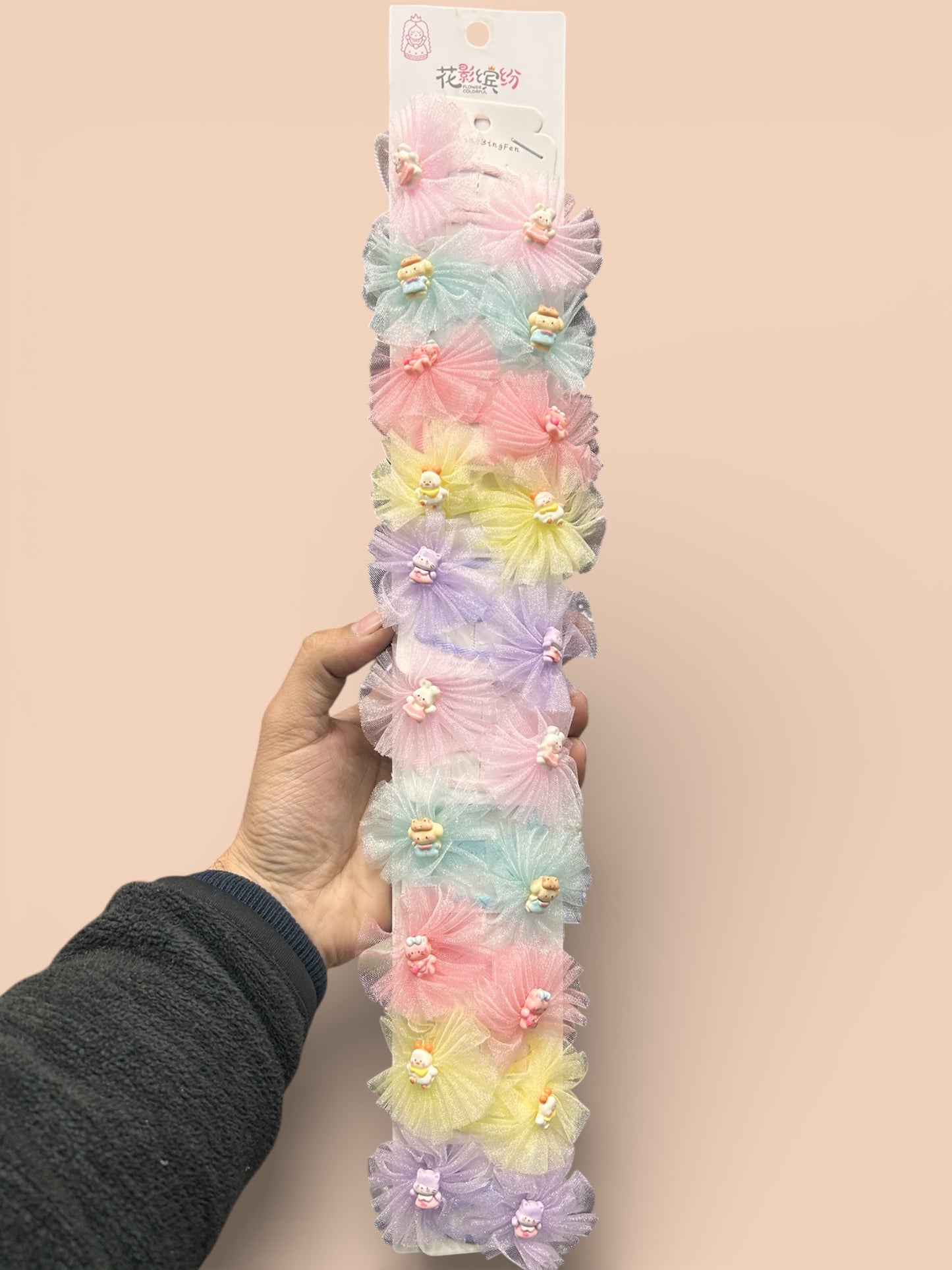 Cute Cartoon Bear Hair tic tack Set for Kids | Soft Snap Clips Pack of 10)