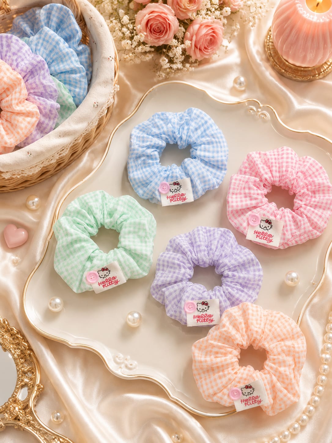 Korean premium scrunchies (pack of 10)