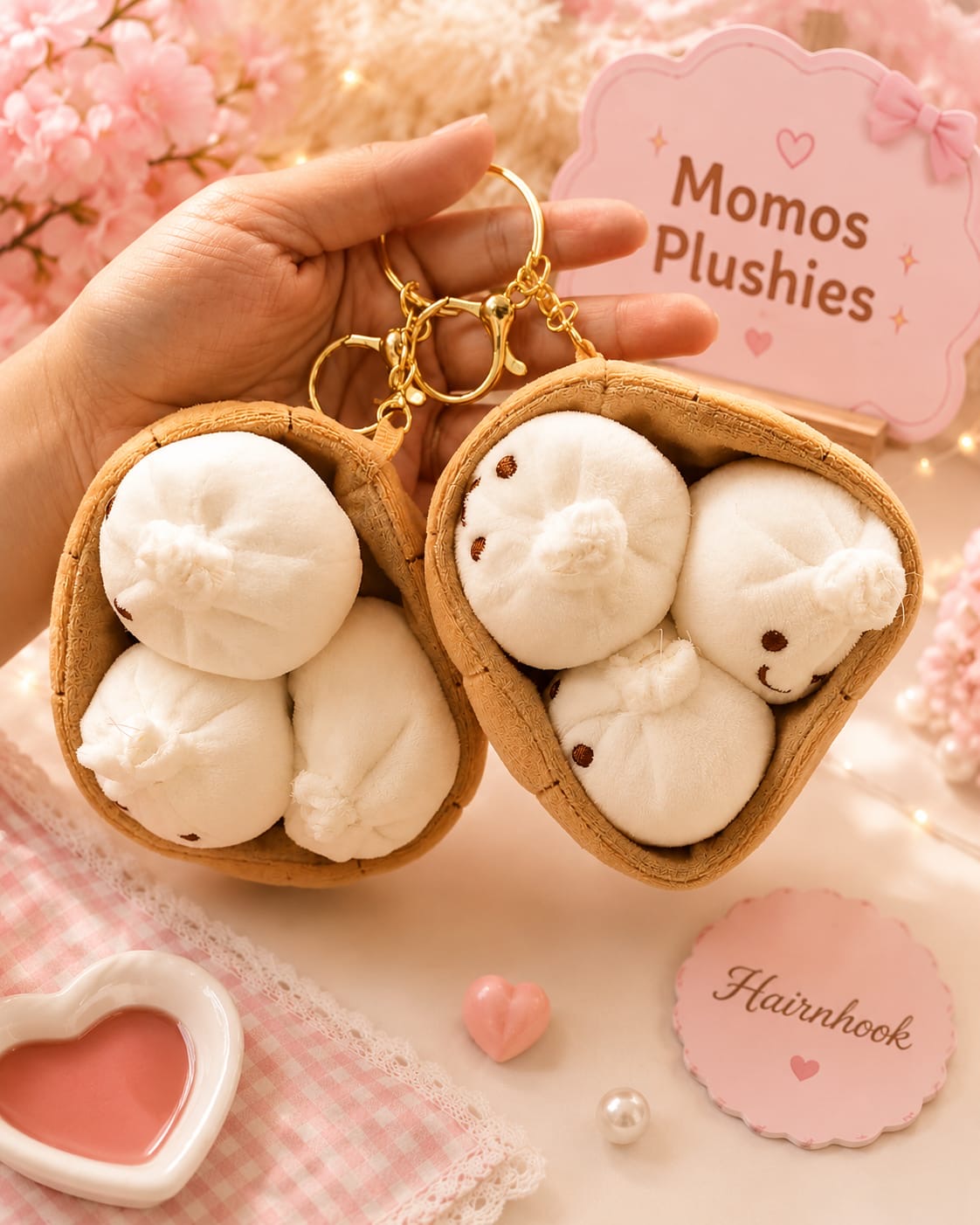 Momos plushies keychain (pack of 6)