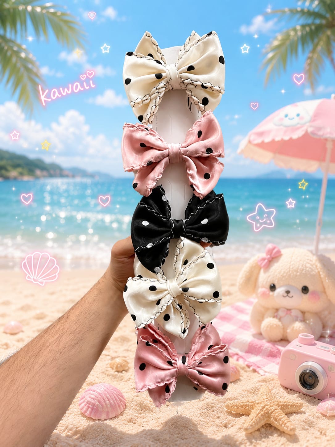 Korean premium hair bow (pack of 5)